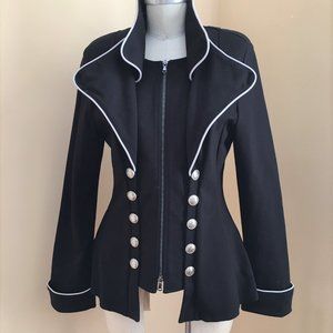 RARE JOSEPH RIBKOFF Military Style Jacket 8 DRAMA!